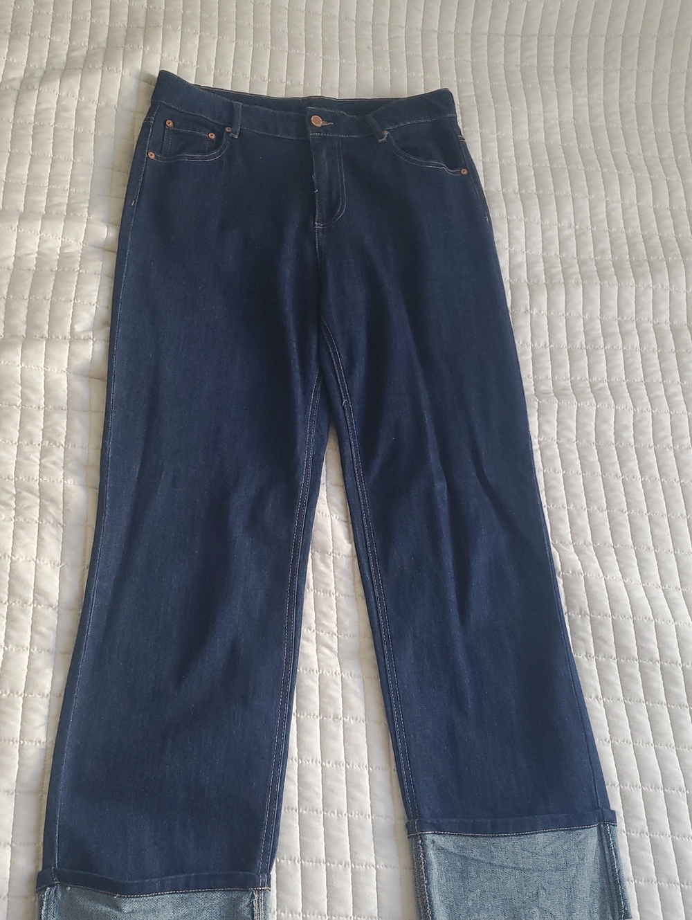 Dark Indigo Wide-Leg Women's Jeans — Classic Flare